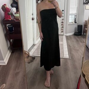 Elegant Black Strapless Dress